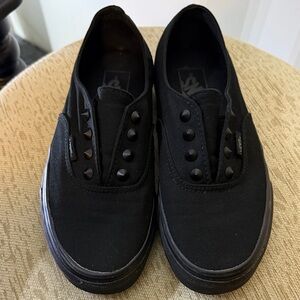 Vans Black Studded Slip-ons